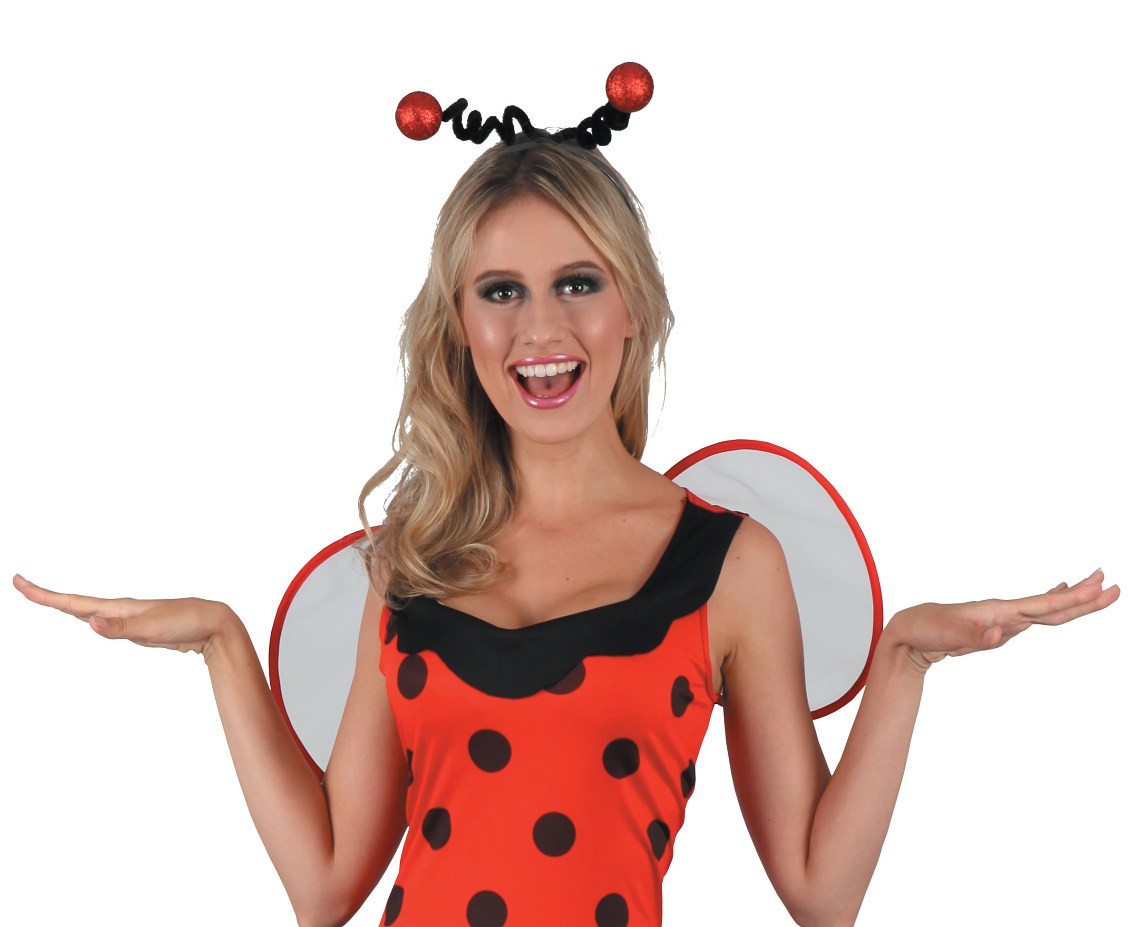 Role play-set for adult Lovely Ladybug (dress, hairband, wings), size S